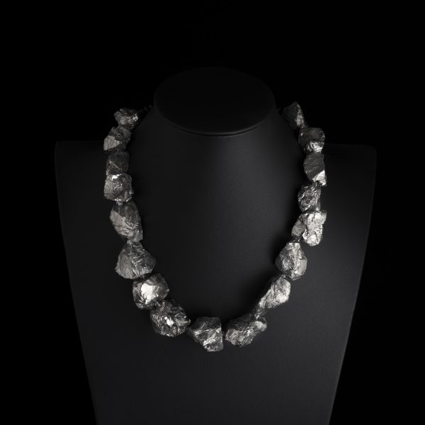 silver crystal quartz onyx necklace