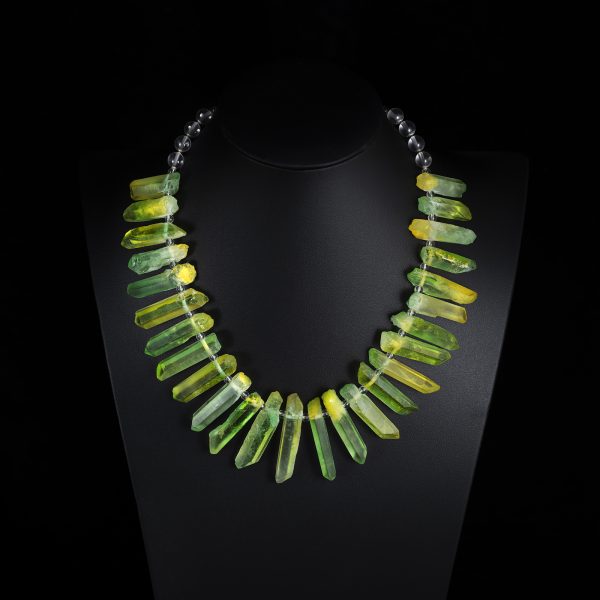 green crystal quartz necklace