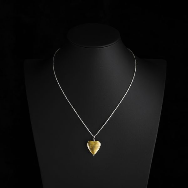 Gold Murano Glass Heart