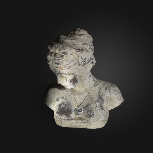 zebra murano necklace stone bust
