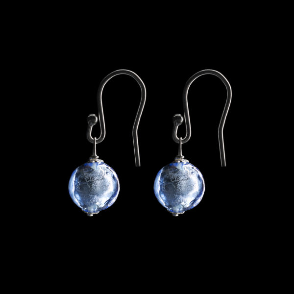 Light Blue Murano Glass Drop Earrings